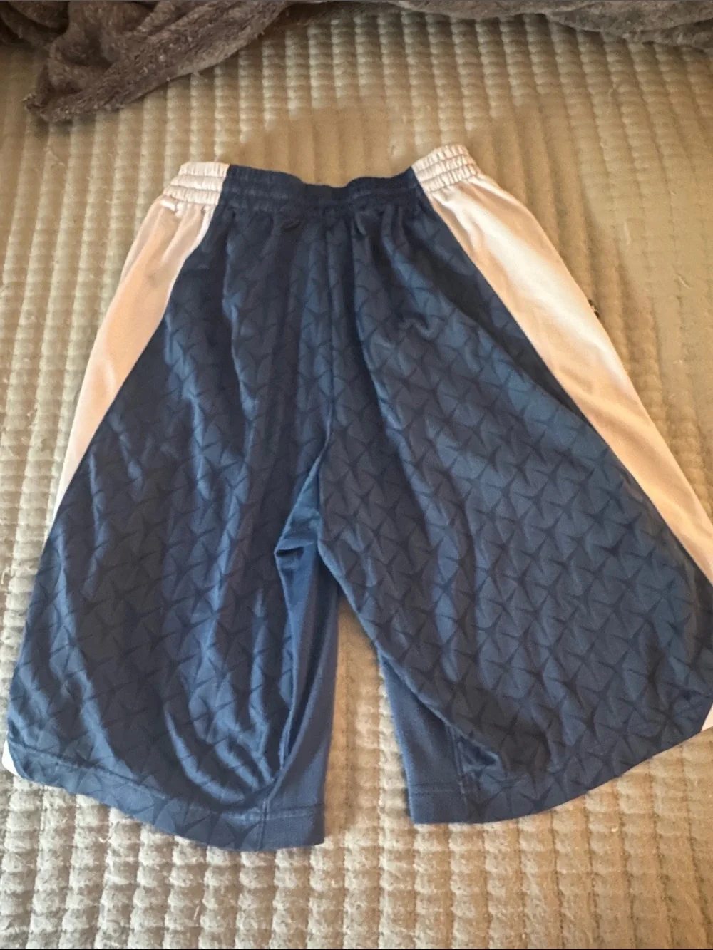 Nike Navy and White Boys Basketball Shorts
